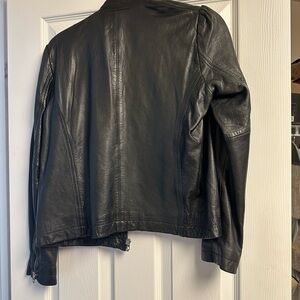 Black leather jacket